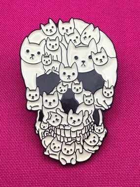 Skull of Cats Enamel Pin